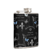 Toujours Paris Butterflies Collage Flask Heupfles (Rechts)