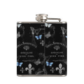 Toujours Paris Butterflies Collage Flask Heupfles (Achterkant)
