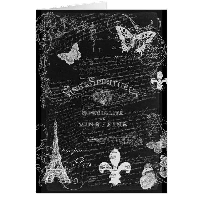 Toujours Paris Collage Art Card (Voorkant)