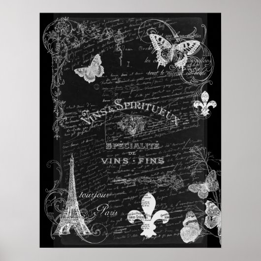 Toujours Paris Collage Art Poster (Voorkant)