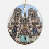 Toul St. Etienne Cathedral Frankrijk gift Keramisch Ornament (Links)