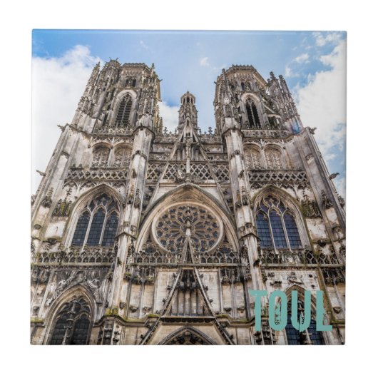 Toul St. Etienne Cathedral Frankrijk gift Tegeltje (Voorkant)