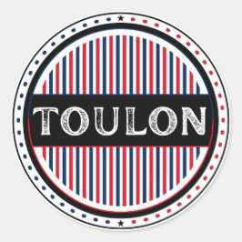 Toulon City Pride Embleem – Franse identiteit Ronde Sticker