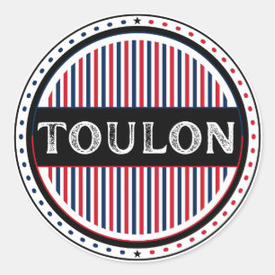 Toulon City Pride Embleem – Franse identiteit Ronde Sticker