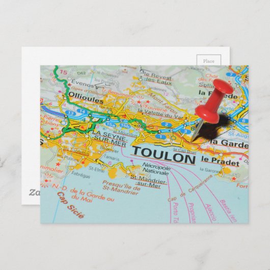 Toulon, Frankrijk Briefkaart (Voorkant / Achterkant)