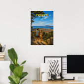Toulon Mont Faron – Oude Reisposter Poster (Thuiskantoor)