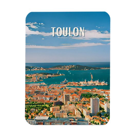 Toulon Photo Vintage Magneet (Verticaal)