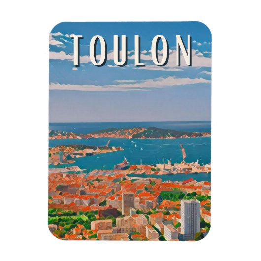 Toulon Photo Vintage Magneet (Verticaal)