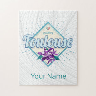 Toulouse City France Retro Violets  Souveni Legpuzzel
