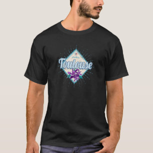 Toulouse City France Retro Violets  Souveni T-shirt