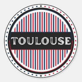Toulouse City Pride Embleem – Franse identiteit Ronde Sticker