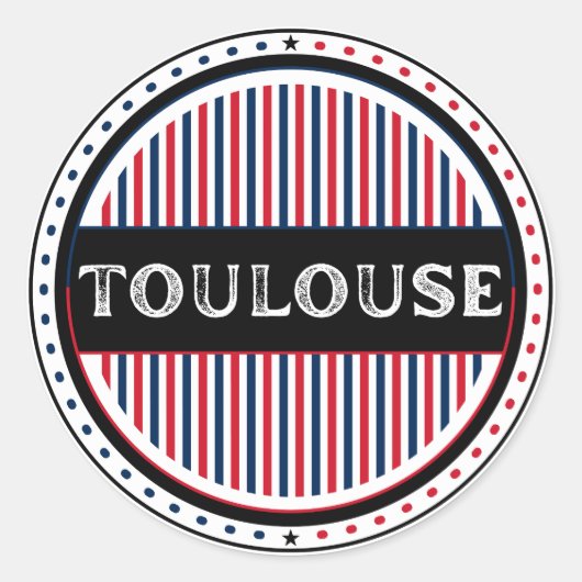 Toulouse City Pride Emblem – French Identity Ronde Sticker (Voorkant)