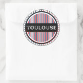 Toulouse City Pride Emblem – French Identity Ronde Sticker (Tas)