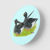 Toulouse Dewlap Geese Ronde Klok (Hoek)