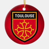 Toulouse Flag Keramisch Ornament (Voorkant)
