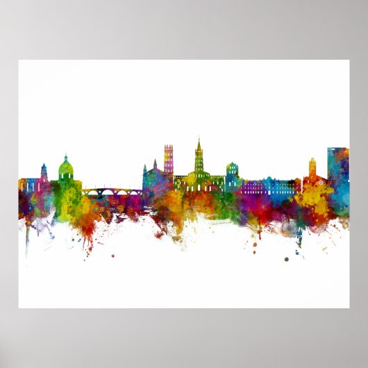 Toulouse France Skyline Poster (Voorkant)