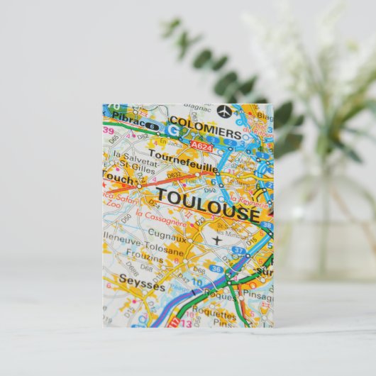 Toulouse, Frankrijk Briefkaart (Staand voorkant)
