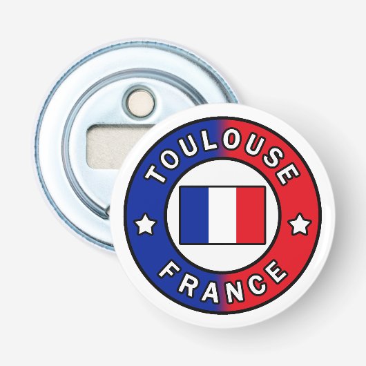 Toulouse Frankrijk Button Flesopener (Voorkant)