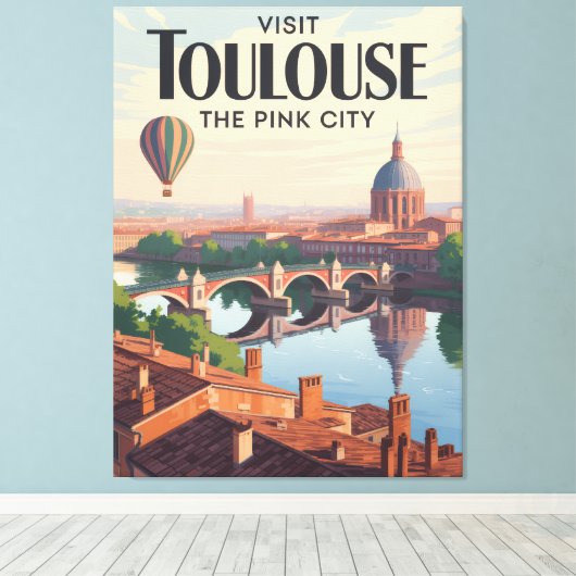 Toulouse Frankrijk Canvas Afdruk (Insitu (Houten vloer))