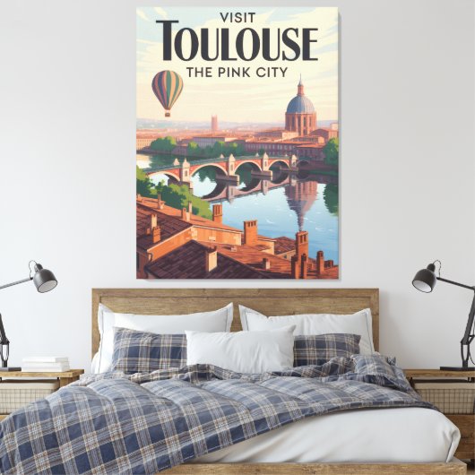 Toulouse Frankrijk Canvas Afdruk (Insitu (Slaapkamer))