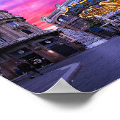 Toulouse Frankrijk, Franse stad Carousel Sunset Tr Poster (Hoek)