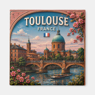 🌇 Toulouse Frankrijk Historische Stad En Zonsonde Magneet