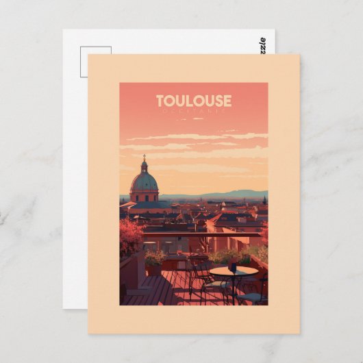 Toulouse - Frankrijk - illustraties Briefkaart (Voorkant / Achterkant)