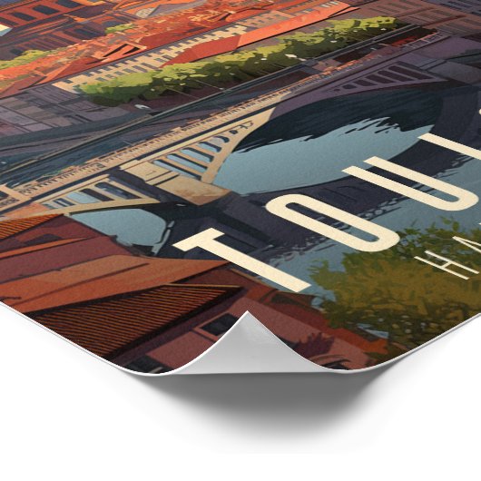 Toulouse - Frankrijk - illustraties Poster (Hoek)