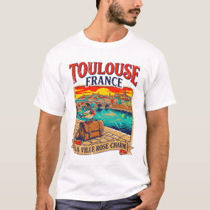 Toulouse Frankrijk La Ville Rose Charme Eend Reize T-shirt