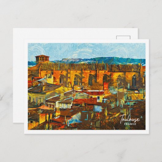 Toulouse Frankrijk Mooi olieverflandschap Briefkaart (Voorkant / Achterkant)