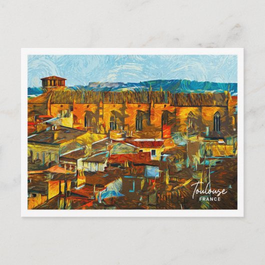 Toulouse Frankrijk Mooi olieverflandschap Briefkaart (Voorkant)