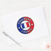 Toulouse Frankrijk Ovale Sticker (Envelop)