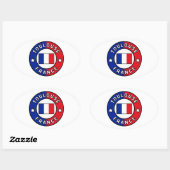 Toulouse Frankrijk Ovale Sticker (Vel)