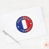 Toulouse Frankrijk Ovale Sticker (Envelop)