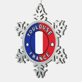 Toulouse Frankrijk Tin Sneeuwvlok Ornament (Rechts)