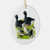 Toulouse Goose Keramisch Ornament (Rechts)