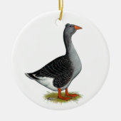 Toulouse Goose Tufted Keramisch Ornament (Voorkant)
