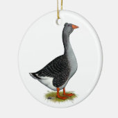 Toulouse Goose Tufted Keramisch Ornament (Links)