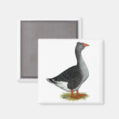 Toulouse Goose Tufted Magneet (Voorkant / Achterkant)