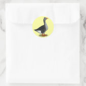Toulouse Goose Tufted Ronde Sticker (Tas)