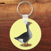 Toulouse Goose Tufted Sleutelhanger (Voorkant)
