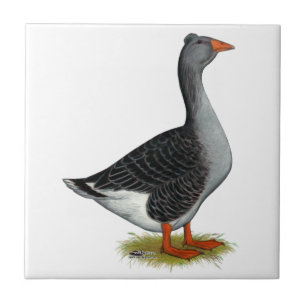 Toulouse Goose Tufted Tegeltje