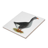 Toulouse Goose Tufted Tegeltje (Zijkant)