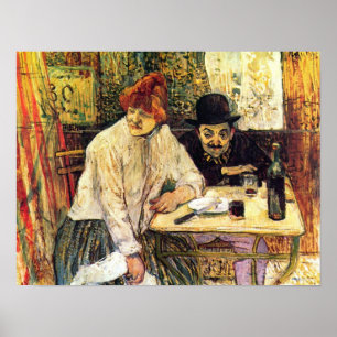 Toulouse-Lautrec - A la Mie in het restaurant Poster