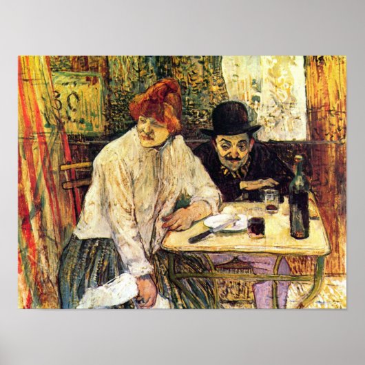 Toulouse-Lautrec - A la Mie in het restaurant Poster (Voorkant)