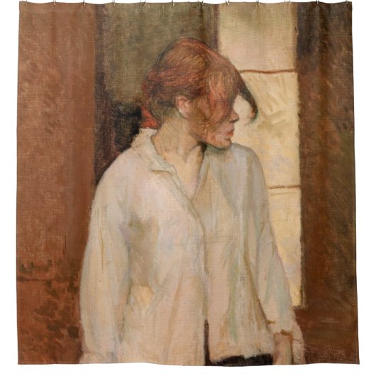 Toulouse-Lautrec - A Montrouge, Rosa La Rouge Douchegordijn (Voorkant)