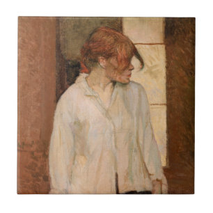 Toulouse-Lautrec - A Montrouge, Rosa La Rouge Tegeltje