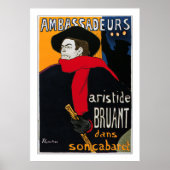 Toulouse-Lautrec: ambassadeurs-Bruant Poster (Voorkant)