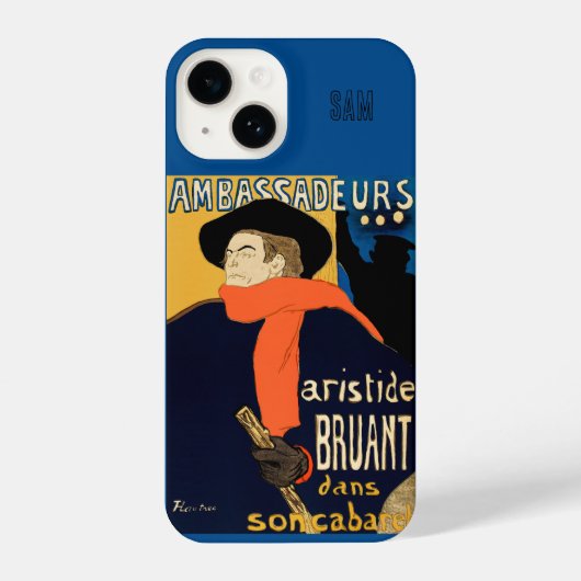 Toulouse-Lautrec | Aristide Bruant | aanpasbaar iPhone Hoesje (Achterkant)