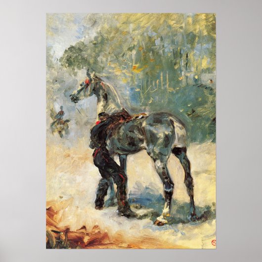 Toulouse-Lautrec - Artilleryman zadelt zijn oren.. Poster (Voorkant)